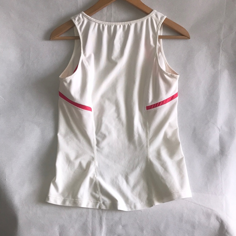 Nike Tops Dri-Fit White Pink Athletic Workout Yoga Gym Sports Tank Top Size M - Picture 4 of 5